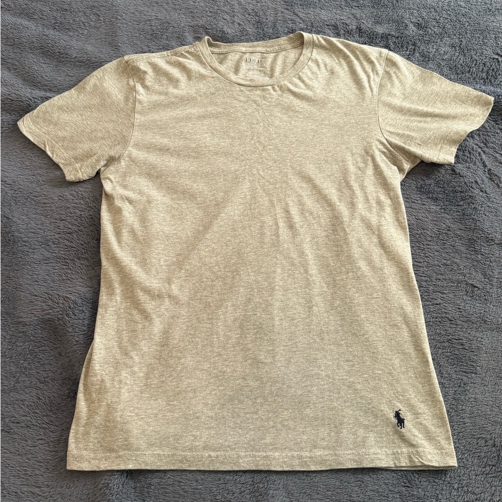 Polo Ralph Lauren Classic Fit Polo Logo Crewneck‎ T-Shirt Gray Pre-Owned Mens S